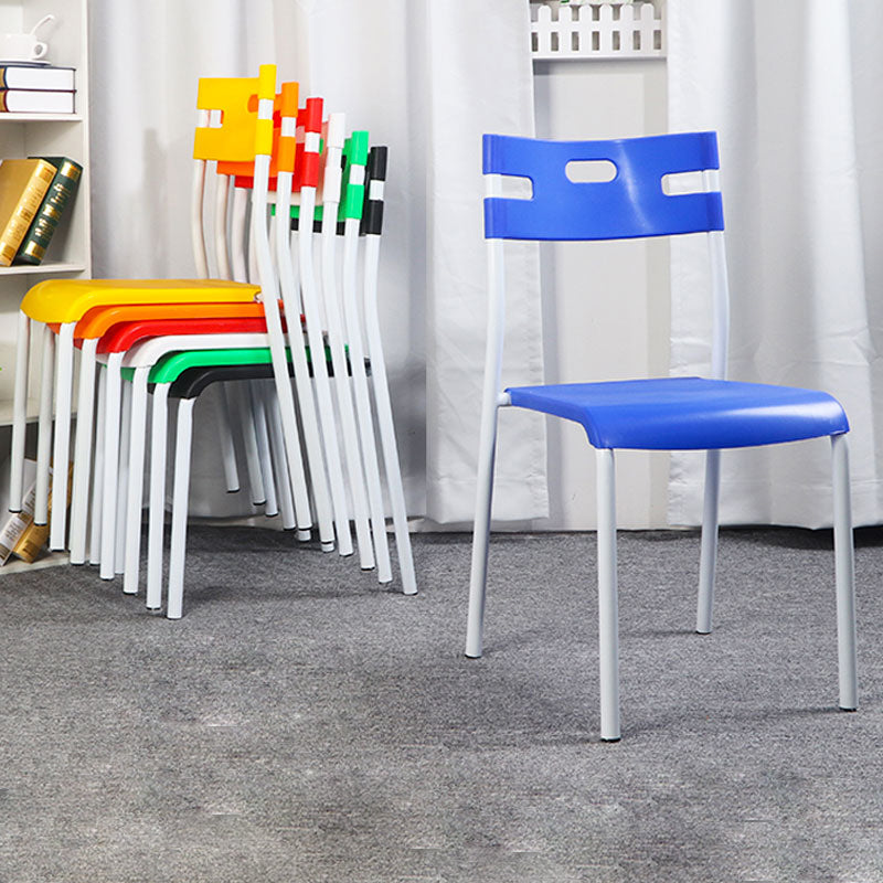 Minimalist Style Plastic Dining Armless Chair Stackable Open Back Dining Side Chair Clearhalo ' kitchen&dining_furn' 'Dining Chairs' 'Dining Tables & Seating' 'dining_chair' 'furn' 'furn_dining_chair' 'Furniture' 'furniture_dining_chair' 'Kitchen & Dining Furniture' 'kitchen' 4131145