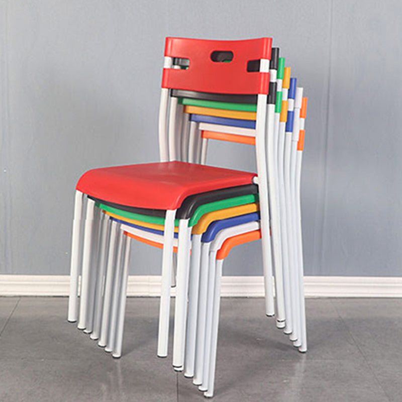 Minimalist Style Plastic Dining Armless Chair Stackable Open Back Dining Side Chair Clearhalo ' kitchen&dining_furn' 'Dining Chairs' 'Dining Tables & Seating' 'dining_chair' 'furn' 'furn_dining_chair' 'Furniture' 'furniture_dining_chair' 'Kitchen & Dining Furniture' 'kitchen' 4131147