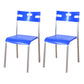 Minimalist Style Plastic Dining Armless Chair Stackable Open Back Dining Side Chair Sky Blue 2 Piece Set Clearhalo ' kitchen&dining_furn' 'Dining Chairs' 'Dining Tables & Seating' 'dining_chair' 'furn' 'furn_dining_chair' 'Furniture' 'furniture_dining_chair' 'Kitchen & Dining Furniture' 'kitchen' 4131148