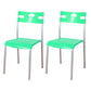 Minimalist Style Plastic Dining Armless Chair Stackable Open Back Dining Side Chair Lake Green 2 Piece Set Clearhalo ' kitchen&dining_furn' 'Dining Chairs' 'Dining Tables & Seating' 'dining_chair' 'furn' 'furn_dining_chair' 'Furniture' 'furniture_dining_chair' 'Kitchen & Dining Furniture' 'kitchen' 4131154