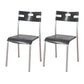 Minimalist Style Plastic Dining Armless Chair Stackable Open Back Dining Side Chair Textured Black 2 Piece Set Clearhalo ' kitchen&dining_furn' 'Dining Chairs' 'Dining Tables & Seating' 'dining_chair' 'furn' 'furn_dining_chair' 'Furniture' 'furniture_dining_chair' 'Kitchen & Dining Furniture' 'kitchen' 4131164