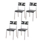 Minimalist Style Plastic Dining Armless Chair Stackable Open Back Dining Side Chair Textured Black 4 Piece Set Clearhalo ' kitchen&dining_furn' 'Dining Chairs' 'Dining Tables & Seating' 'dining_chair' 'furn' 'furn_dining_chair' 'Furniture' 'furniture_dining_chair' 'Kitchen & Dining Furniture' 'kitchen' 4131165