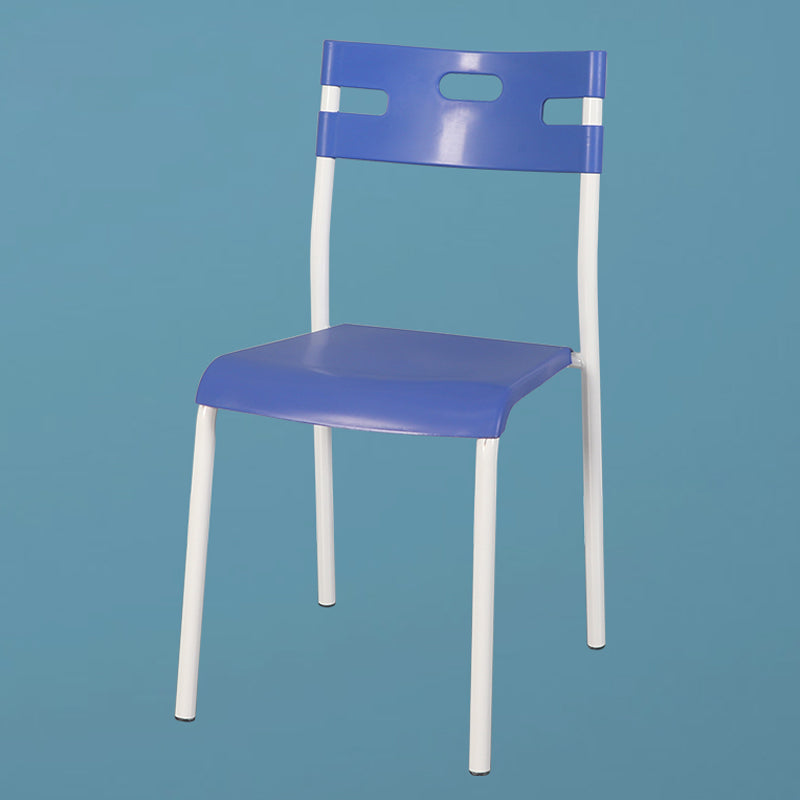 Minimalist Style Plastic Dining Armless Chair Stackable Open Back Dining Side Chair Blue 1 Piece Clearhalo ' kitchen&dining_furn' 'Dining Chairs' 'Dining Tables & Seating' 'dining_chair' 'furn' 'furn_dining_chair' 'Furniture' 'furniture_dining_chair' 'Kitchen & Dining Furniture' 'kitchen' 4131169