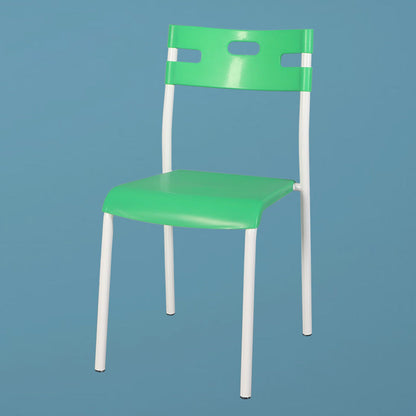 Minimalist Style Plastic Dining Armless Chair Stackable Open Back Dining Side Chair Green 1 Piece Clearhalo ' kitchen&dining_furn' 'Dining Chairs' 'Dining Tables & Seating' 'dining_chair' 'furn' 'furn_dining_chair' 'Furniture' 'furniture_dining_chair' 'Kitchen & Dining Furniture' 'kitchen' 4131175