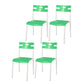 Minimalist Style Plastic Dining Armless Chair Stackable Open Back Dining Side Chair Green 4 Piece Set Clearhalo ' kitchen&dining_furn' 'Dining Chairs' 'Dining Tables & Seating' 'dining_chair' 'furn' 'furn_dining_chair' 'Furniture' 'furniture_dining_chair' 'Kitchen & Dining Furniture' 'kitchen' 4131177