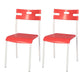 Minimalist Style Plastic Dining Armless Chair Stackable Open Back Dining Side Chair Red 2 Piece Set Clearhalo ' kitchen&dining_furn' 'Dining Chairs' 'Dining Tables & Seating' 'dining_chair' 'furn' 'furn_dining_chair' 'Furniture' 'furniture_dining_chair' 'Kitchen & Dining Furniture' 'kitchen' 4131179