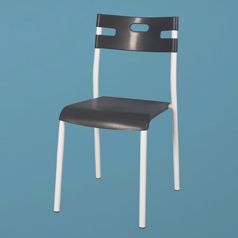 Minimalist Style Plastic Dining Armless Chair Stackable Open Back Dining Side Chair Black 1 Piece Clearhalo ' kitchen&dining_furn' 'Dining Chairs' 'Dining Tables & Seating' 'dining_chair' 'furn' 'furn_dining_chair' 'Furniture' 'furniture_dining_chair' 'Kitchen & Dining Furniture' 'kitchen' 4131181