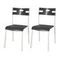 Minimalist Style Plastic Dining Armless Chair Stackable Open Back Dining Side Chair Black 2 Piece Set Clearhalo ' kitchen&dining_furn' 'Dining Chairs' 'Dining Tables & Seating' 'dining_chair' 'furn' 'furn_dining_chair' 'Furniture' 'furniture_dining_chair' 'Kitchen & Dining Furniture' 'kitchen' 4131182