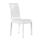 Contemporary Faux Leather Dining Chairs Upholstered Side Armless Chairs Gloss White 1 Piece Clearhalo ' kitchen&dining_furn' 'Dining Chairs' 'Dining Tables & Seating' 'dining_chair' 'furn' 'furn_dining_chair' 'Furniture' 'furniture_dining_chair' 'Kitchen & Dining Furniture' 'kitchen' 4131189