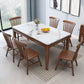 Solid Wood Mid-Century Modern Table Rectangle Marble Top Table for Kitchen Clearhalo ' dining_table' 'Dining Tables & Seating' 'Dining Tables' 'furn' 'furn_dining_table' 'Furniture' 'furniture_dining_table' 'Kitchen & Dining Furniture' 'kitchen&dining_furn' 'kitchen' 'kitchen_dining_table' 4133440