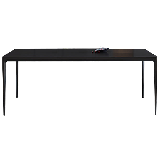 Sintered Stone Dining Table Modern Style 4 Legs Base Rectangle Table for Home Black Clearhalo ' dining_table' 'Dining Tables & Seating' 'Dining Tables' 'Furniture' 'furniture_dining_table' 'Kitchen & Dining Furniture' 'kitchen&dining_furn' 'kitchen' 'kitchen_dining_table' 4133502