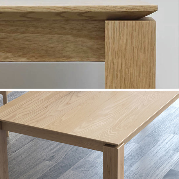 Rectangle Contemporary Dining Table Pine Solid Wood Table with 4 Legs for Dining Room Clearhalo ' dining_table' 'Dining Tables & Seating' 'Dining Tables' 'furn' 'furn_dining_table' 'Furniture' 'furniture_dining_table' 'Kitchen & Dining Furniture' 'kitchen&dining_furn' 'kitchen' 'kitchen_dining_table' 4133519