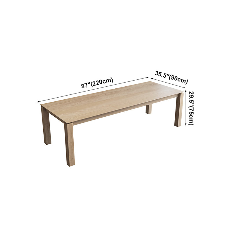 Rectangle Contemporary Dining Table Pine Solid Wood Table with 4 Legs for Dining Room Clearhalo ' dining_table' 'Dining Tables & Seating' 'Dining Tables' 'furn' 'furn_dining_table' 'Furniture' 'furniture_dining_table' 'Kitchen & Dining Furniture' 'kitchen&dining_furn' 'kitchen' 'kitchen_dining_table' 4133525