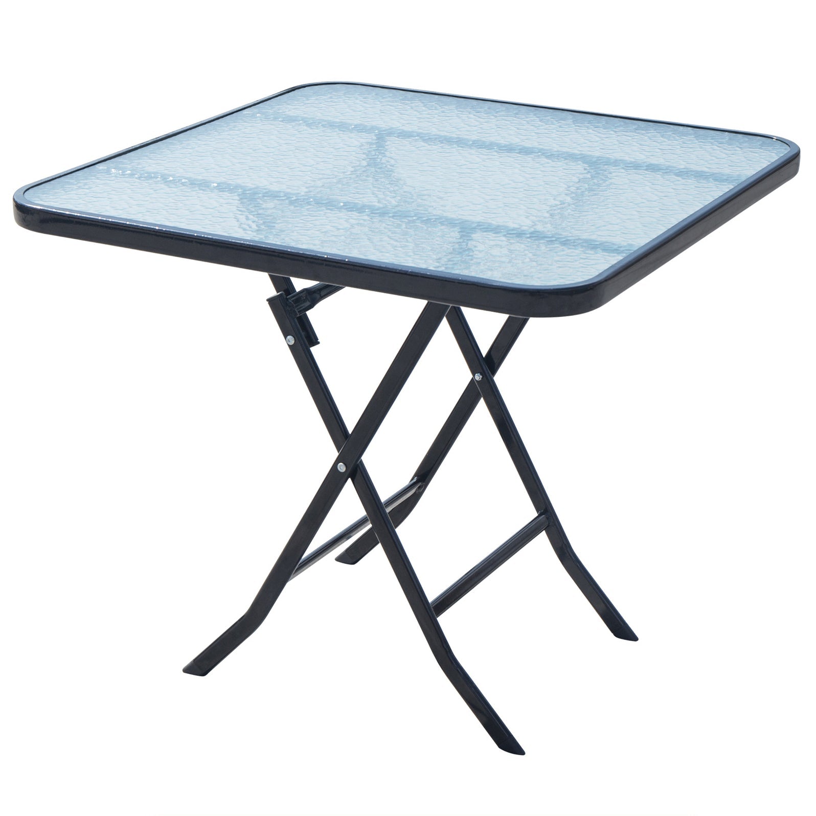 Modern Style Dining Table Glass Home Use Dining Table with Black Frame Square Clear Clearhalo ' dining_table' 'Dining Tables & Seating' 'Dining Tables' 'furn' 'furn_dining_table' 'Furniture' 'furniture_dining_table' 'Kitchen & Dining Furniture' 'kitchen&dining_furn' 'kitchen' 'kitchen_dining_table' 4133547