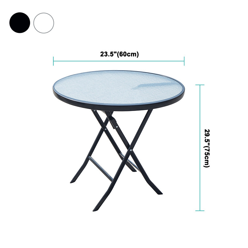 Modern Style Dining Table Glass Home Use Dining Table with Black Frame Clearhalo ' dining_table' 'Dining Tables & Seating' 'Dining Tables' 'furn' 'furn_dining_table' 'Furniture' 'furniture_dining_table' 'Kitchen & Dining Furniture' 'kitchen&dining_furn' 'kitchen' 'kitchen_dining_table' 4133556