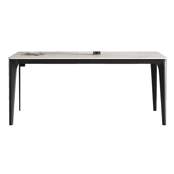 Sintered Stone White Dining Table Mid-Century Modern 4 Legs Table for Dining Room Clearhalo ' dining_table' 'Dining Tables & Seating' 'Dining Tables' 'Furniture' 'furniture_dining_table' 'Kitchen & Dining Furniture' 'kitchen&dining_furn' 'kitchen' 'kitchen_dining_table' 4133577