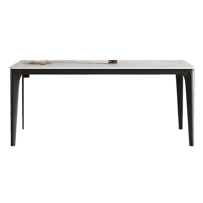 Sintered Stone White Dining Table Mid-Century Modern 4 Legs Table for Dining Room Clearhalo ' dining_table' 'Dining Tables & Seating' 'Dining Tables' 'Furniture' 'furniture_dining_table' 'Kitchen & Dining Furniture' 'kitchen&dining_furn' 'kitchen' 'kitchen_dining_table' 4133577