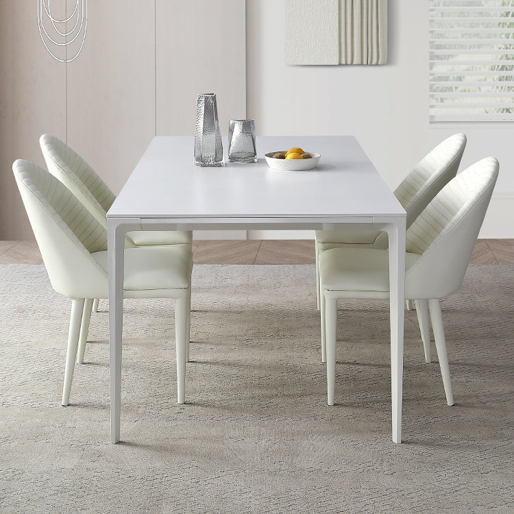 Victorian Style Sintered Stone Table 4 Legs Base Table for Home Clearhalo ' dining_table' 'Dining Tables & Seating' 'Dining Tables' 'Furniture' 'furniture_dining_table' 'Kitchen & Dining Furniture' 'kitchen&dining_furn' 'kitchen' 'kitchen_dining_table' 4133586