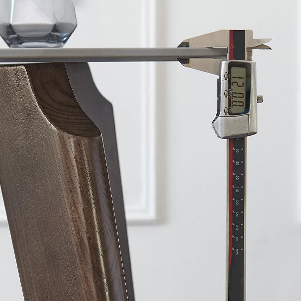 Mid-Century Modern Rectangle Table Grey Sintered Stone Table with 4 Ash Solid Wood Legs Clearhalo ' dining_table' 'Dining Tables & Seating' 'Dining Tables' 'furn' 'furn_dining_table' 'Furniture' 'furniture_dining_table' 'Kitchen & Dining Furniture' 'kitchen&dining_furn' 'kitchen' 'kitchen_dining_table' 4133613