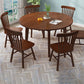Round 4 Legs Minimalist Table Wood Color Fixed Table with Rubberwood Solid Wood Clearhalo ' dining_table' 'Dining Tables & Seating' 'Dining Tables' 'furn' 'furn_dining_table' 'Furniture' 'furniture_dining_table' 'Kitchen & Dining Furniture' 'kitchen&dining_furn' 'kitchen' 'kitchen_dining_table' 4133630