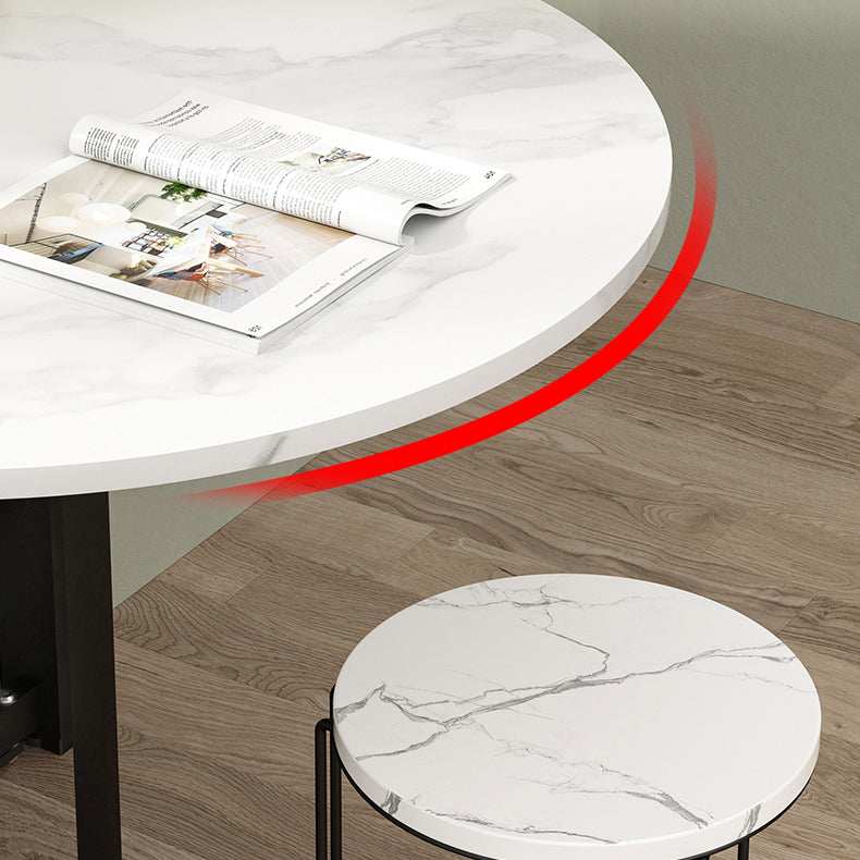 Modern Style Dining Table White Oval Drop-Leaf Dining Table for Home Use Clearhalo ' dining_table' 'Dining Tables & Seating' 'Dining Tables' 'Furniture' 'furniture_dining_table' 'Kitchen & Dining Furniture' 'kitchen&dining_furn' 'kitchen' 'kitchen_dining_table' 4133643