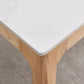 Mid-Century Modern Rectangle Table White Sintered Stone Table with 4 Ash Solid Wood Legs Clearhalo ' dining_table' 'Dining Tables & Seating' 'Dining Tables' 'furn' 'furn_dining_table' 'Furniture' 'furniture_dining_table' 'Kitchen & Dining Furniture' 'kitchen&dining_furn' 'kitchen' 'kitchen_dining_table' 4133660
