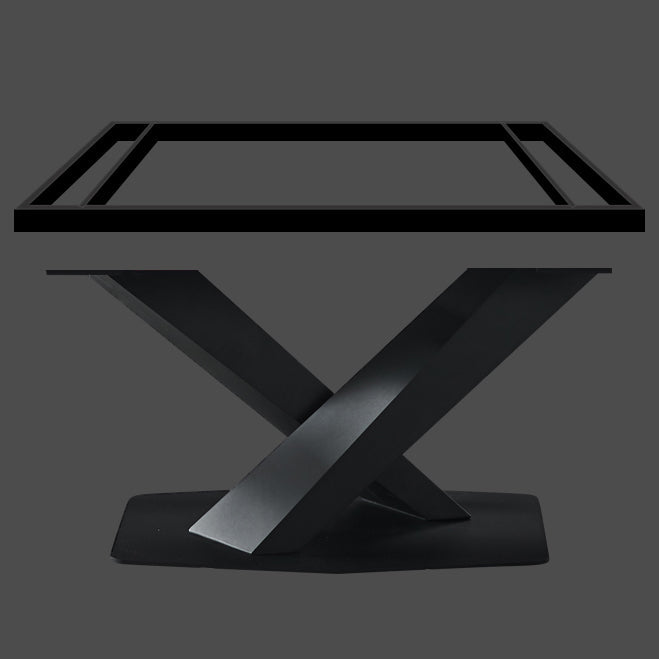 Rectangle Dining Site Table Contemporary Stone Dining Room Collection with Pedestal Clearhalo ' dining_table' 'Dining Tables & Seating' 'Dining Tables' 'furn' 'furn_dining_table' 'Furniture' 'furniture_dining_table' 'Kitchen & Dining Furniture' 'kitchen&dining_furn' 'kitchen' 'kitchen_dining_table' 4133675