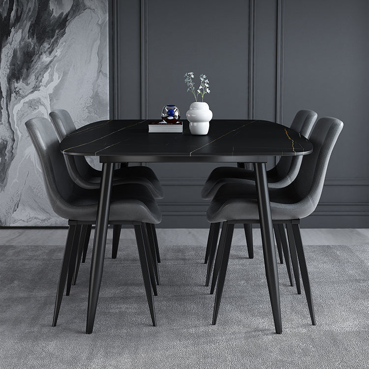 Industrial Style Dining Table 4 Legs Base Rectangle Table for Dining Room Clearhalo ' dining_table' 'Dining Tables & Seating' 'Dining Tables' 'furn' 'furn_dining_table' 'Furniture' 'furniture_dining_table' 'Kitchen & Dining Furniture' 'kitchen&dining_furn' 'kitchen' 'kitchen_dining_table' 4133687