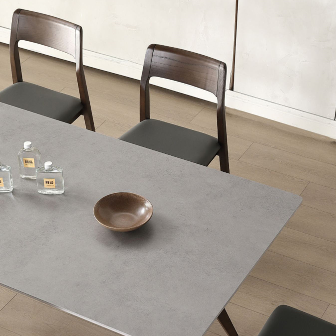 Mid-Century Modern Rectangle Dining Table Grey Sintered Stone Table Clearhalo ' dining_table' 'Dining Tables & Seating' 'Dining Tables' 'furn' 'furn_dining_table' 'Furniture' 'furniture_dining_table' 'Kitchen & Dining Furniture' 'kitchen&dining_furn' 'kitchen' 'kitchen_dining_table' 4133715
