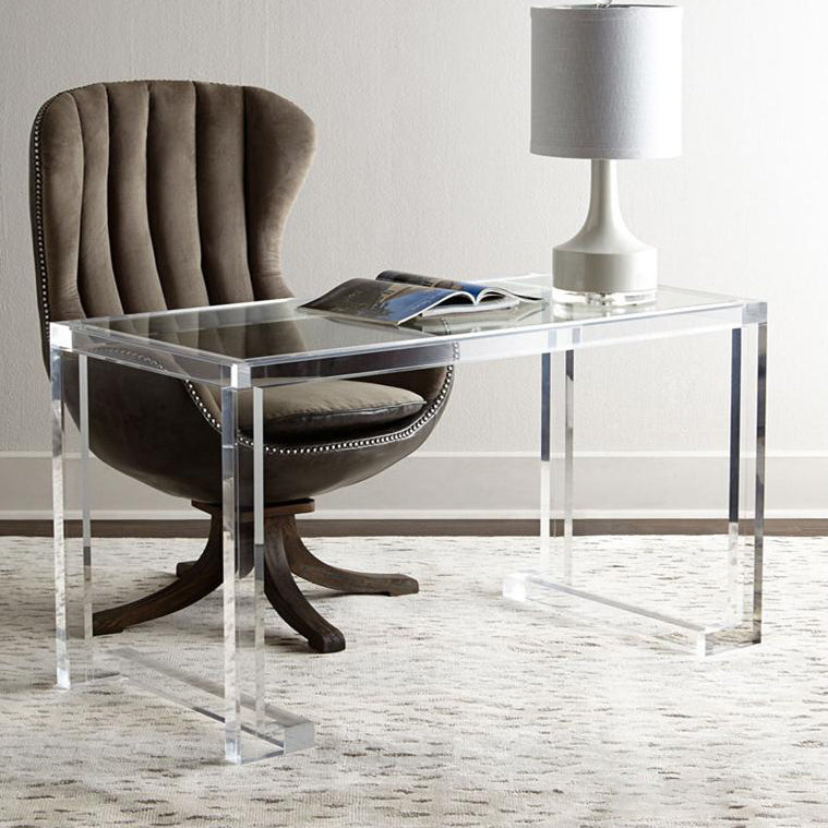 Acrylic Contemporary Rectangular Dining Table Clear Glass Table for Dining Room Clearhalo ' dining_table' 'Dining Tables & Seating' 'Dining Tables' 'furn' 'furn_dining_table' 'Furniture' 'furniture_dining_table' 'Kitchen & Dining Furniture' 'kitchen&dining_furn' 'kitchen' 'kitchen_dining_table' 4133724