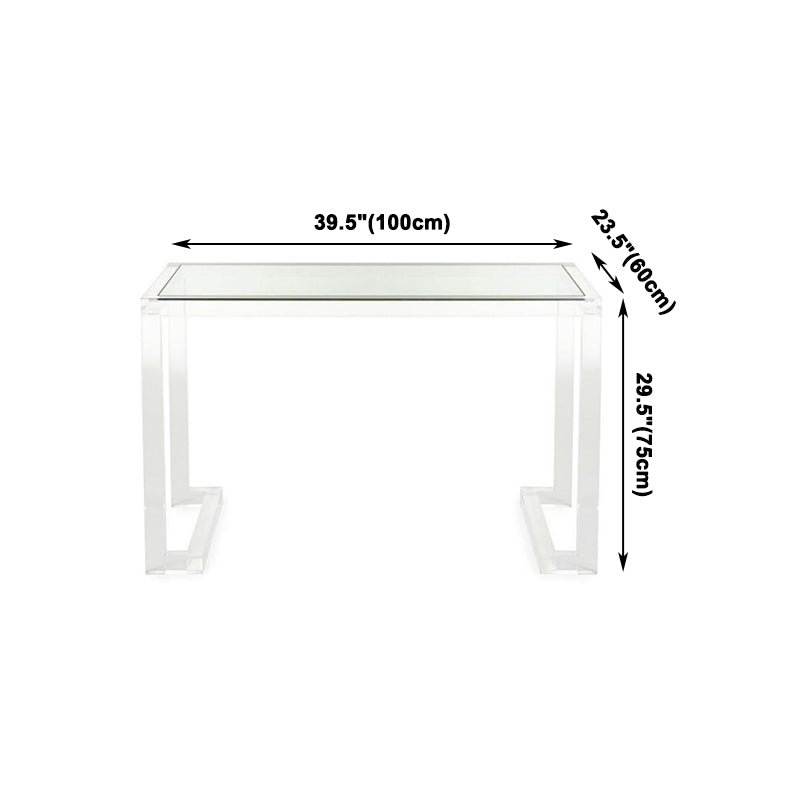 Acrylic Contemporary Rectangular Dining Table Clear Glass Table for Dining Room Clearhalo ' dining_table' 'Dining Tables & Seating' 'Dining Tables' 'furn' 'furn_dining_table' 'Furniture' 'furniture_dining_table' 'Kitchen & Dining Furniture' 'kitchen&dining_furn' 'kitchen' 'kitchen_dining_table' 4133734