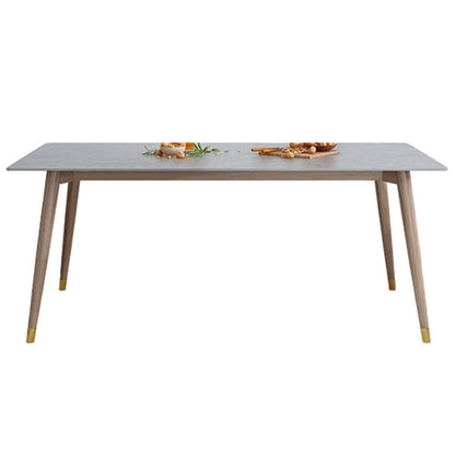 Rectangle Grey Tone Dining Table Sintered Stone Table Luxury Style with 4 Legs Without Chairs Clearhalo ' dining_table' 'Dining Tables & Seating' 'Dining Tables' 'furn' 'furn_dining_table' 'Furniture' 'furniture_dining_table' 'Kitchen & Dining Furniture' 'kitchen&dining_furn' 'kitchen' 'kitchen_dining_table' 4133754