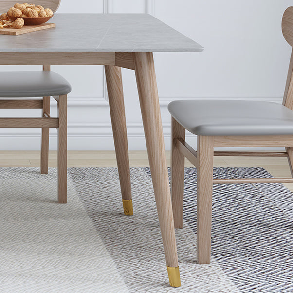Rectangle Grey Tone Dining Table Sintered Stone Table Luxury Style with 4 Legs Clearhalo ' dining_table' 'Dining Tables & Seating' 'Dining Tables' 'furn' 'furn_dining_table' 'Furniture' 'furniture_dining_table' 'Kitchen & Dining Furniture' 'kitchen&dining_furn' 'kitchen' 'kitchen_dining_table' 4133757