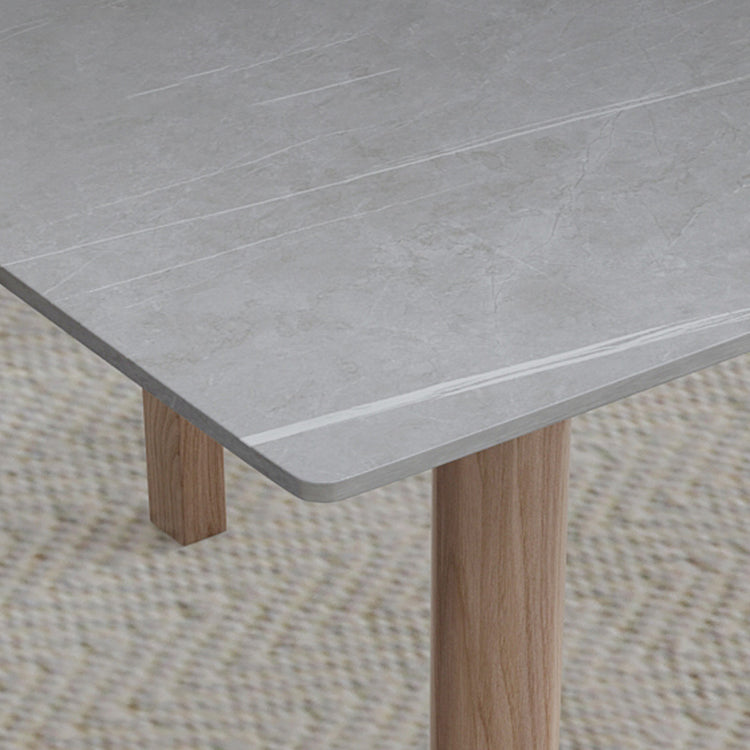 Rectangle Grey Tone Dining Table Sintered Stone Table Luxury Style with 4 Legs Clearhalo ' dining_table' 'Dining Tables & Seating' 'Dining Tables' 'furn' 'furn_dining_table' 'Furniture' 'furniture_dining_table' 'Kitchen & Dining Furniture' 'kitchen&dining_furn' 'kitchen' 'kitchen_dining_table' 4133758