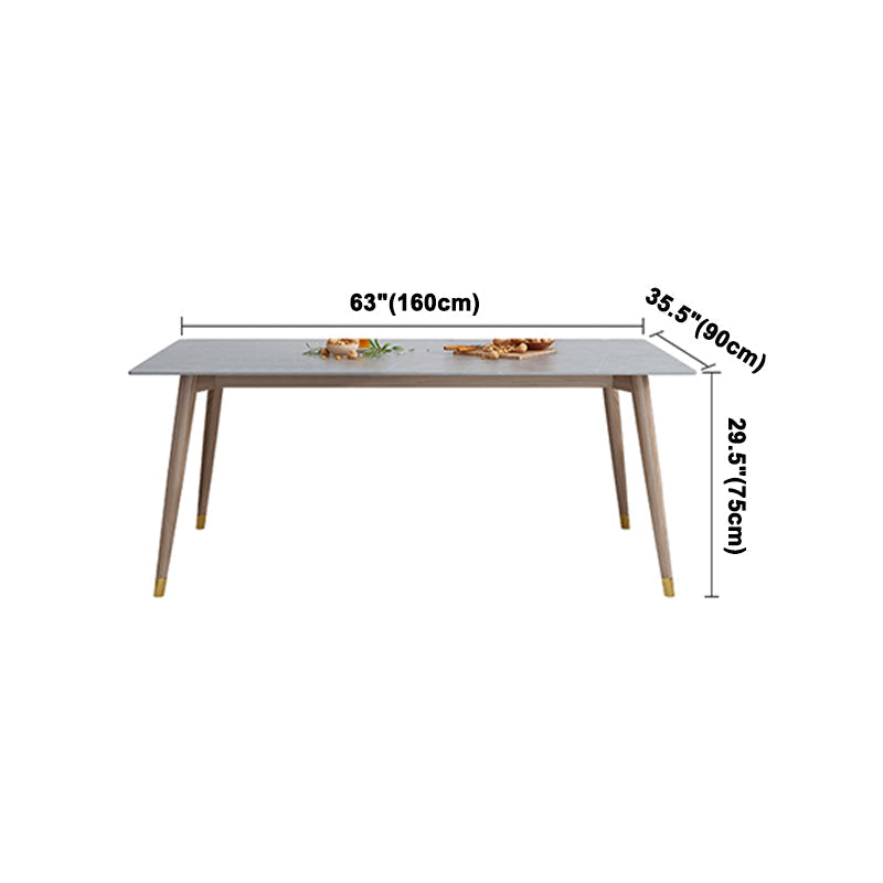 Rectangle Grey Tone Dining Table Sintered Stone Table Luxury Style with 4 Legs Clearhalo ' dining_table' 'Dining Tables & Seating' 'Dining Tables' 'furn' 'furn_dining_table' 'Furniture' 'furniture_dining_table' 'Kitchen & Dining Furniture' 'kitchen&dining_furn' 'kitchen' 'kitchen_dining_table' 4133762