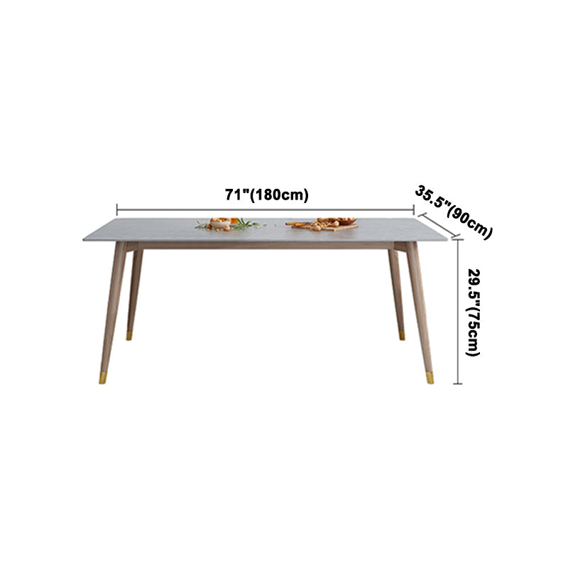 Rectangle Grey Tone Dining Table Sintered Stone Table Luxury Style with 4 Legs Clearhalo ' dining_table' 'Dining Tables & Seating' 'Dining Tables' 'furn' 'furn_dining_table' 'Furniture' 'furniture_dining_table' 'Kitchen & Dining Furniture' 'kitchen&dining_furn' 'kitchen' 'kitchen_dining_table' 4133763