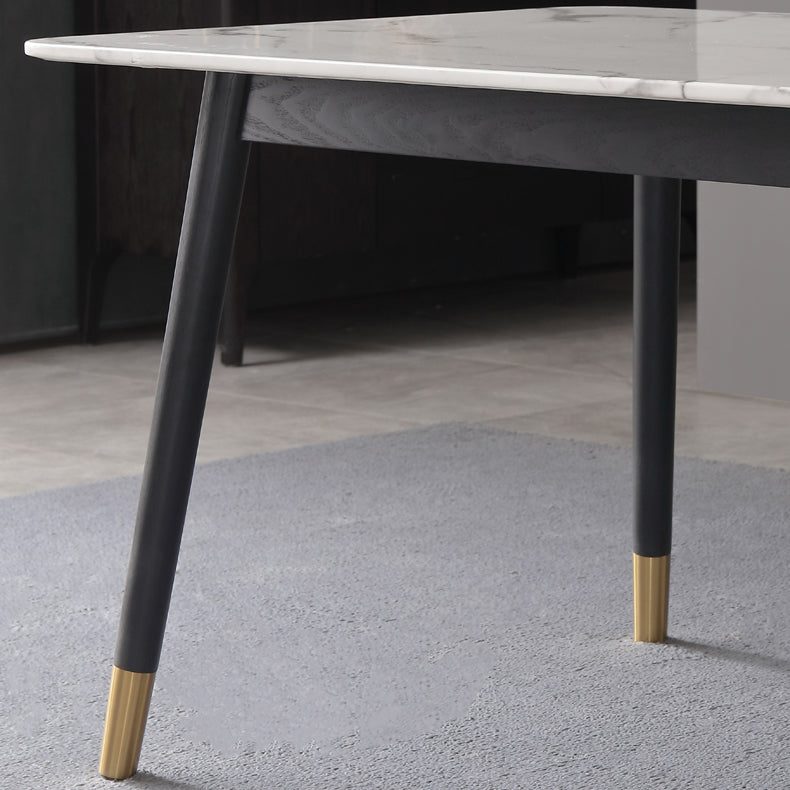 Marble Luxury Dining Table 4 Legs Base Rectangle Table for Home Clearhalo ' dining_table' 'Dining Tables & Seating' 'Dining Tables' 'furn' 'furn_dining_table' 'Furniture' 'furniture_dining_table' 'Kitchen & Dining Furniture' 'kitchen&dining_furn' 'kitchen' 'kitchen_dining_table' 4133780
