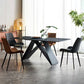 Contemporary Rectangle Dining Table Double Pedestal Furniture for Dining Room Clearhalo ' dining_table' 'Dining Tables & Seating' 'Dining Tables' 'furn' 'furn_dining_table' 'Furniture' 'furniture_dining_table' 'Kitchen & Dining Furniture' 'kitchen&dining_furn' 'kitchen' 'kitchen_dining_table' 4133791