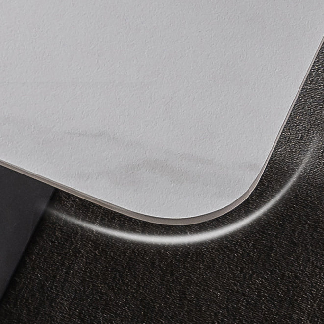 Contemporary Rectangle Dining Table Double Pedestal Furniture for Dining Room Clearhalo ' dining_table' 'Dining Tables & Seating' 'Dining Tables' 'furn' 'furn_dining_table' 'Furniture' 'furniture_dining_table' 'Kitchen & Dining Furniture' 'kitchen&dining_furn' 'kitchen' 'kitchen_dining_table' 4133794