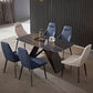 Contemporary Rectangle Dining Table Double Pedestal Furniture for Dining Room Clearhalo ' dining_table' 'Dining Tables & Seating' 'Dining Tables' 'furn' 'furn_dining_table' 'Furniture' 'furniture_dining_table' 'Kitchen & Dining Furniture' 'kitchen&dining_furn' 'kitchen' 'kitchen_dining_table' 4133797