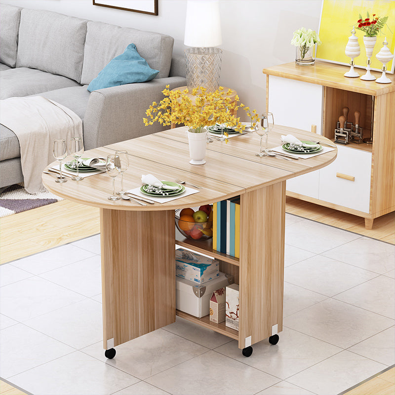 Mid-Century Modern Dining Table Wood Drop-Leaf Home Use Dining Table Clearhalo ' dining_table' 'Dining Tables & Seating' 'Dining Tables' 'furn' 'furn_dining_table' 'Furniture' 'furniture_dining_table' 'Kitchen & Dining Furniture' 'kitchen&dining_furn' 'kitchen' 'kitchen_dining_table' 4133811