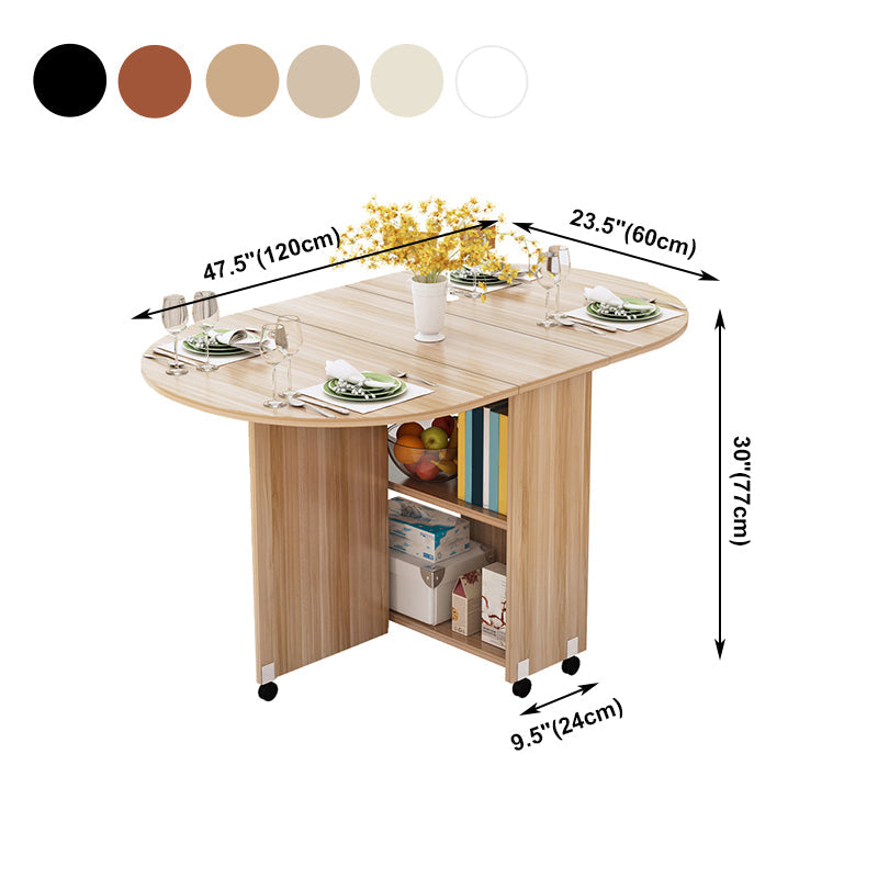 Mid-Century Modern Dining Table Wood Drop-Leaf Home Use Dining Table Clearhalo ' dining_table' 'Dining Tables & Seating' 'Dining Tables' 'furn' 'furn_dining_table' 'Furniture' 'furniture_dining_table' 'Kitchen & Dining Furniture' 'kitchen&dining_furn' 'kitchen' 'kitchen_dining_table' 4133813