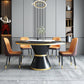 Glam Sintered Stone Top Table Round Kitchen Dining Table with Pedestal Base Clearhalo ' dining_table' 'Dining Tables & Seating' 'Dining Tables' 'furn' 'furn_dining_table' 'Furniture' 'furniture_dining_table' 'Kitchen & Dining Furniture' 'kitchen&dining_furn' 'kitchen' 'kitchen_dining_table' 4133817
