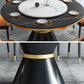 Glam Sintered Stone Top Table Round Kitchen Dining Table with Pedestal Base Clearhalo ' dining_table' 'Dining Tables & Seating' 'Dining Tables' 'furn' 'furn_dining_table' 'Furniture' 'furniture_dining_table' 'Kitchen & Dining Furniture' 'kitchen&dining_furn' 'kitchen' 'kitchen_dining_table' 4133819