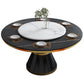 Glam Sintered Stone Top Table Round Kitchen Dining Table with Pedestal Base Black White Without Chairs Clearhalo ' dining_table' 'Dining Tables & Seating' 'Dining Tables' 'furn' 'furn_dining_table' 'Furniture' 'furniture_dining_table' 'Kitchen & Dining Furniture' 'kitchen&dining_furn' 'kitchen' 'kitchen_dining_table' 4133820