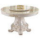 Solid Wood Victorian Round Table White Marble Top Table with Pedestal Lazy Susan Without Chairs Clearhalo ' dining_table' 'Dining Tables & Seating' 'Dining Tables' 'furn' 'furn_dining_table' 'Furniture' 'furniture_dining_table' 'Kitchen & Dining Furniture' 'kitchen&dining_furn' 'kitchen' 'kitchen_dining_table' 4133833