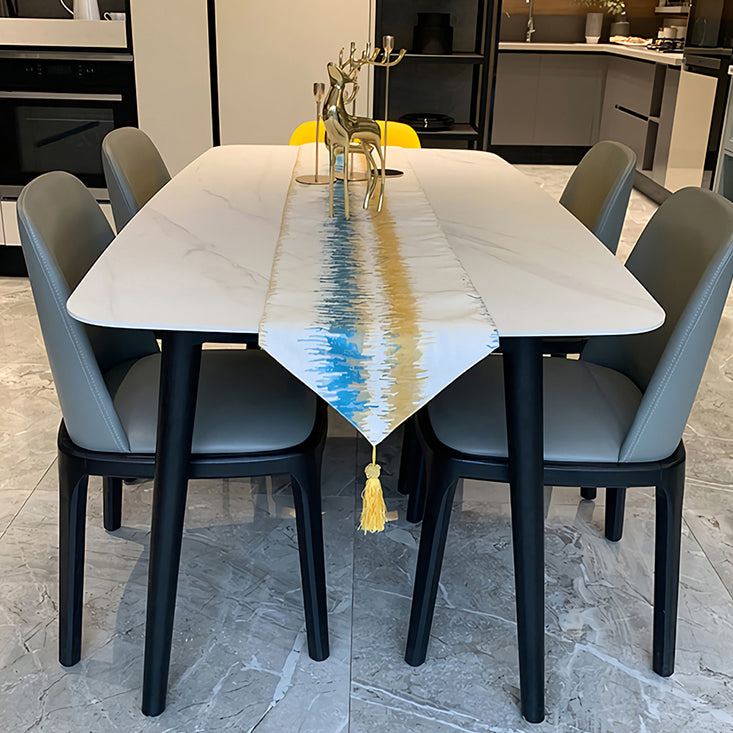 Rectangle Modern Dining Table Four-Color Fixed Table with Sintered Stone Clearhalo ' dining_table' 'Dining Tables & Seating' 'Dining Tables' 'furn' 'furn_dining_table' 'Furniture' 'furniture_dining_table' 'Kitchen & Dining Furniture' 'kitchen&dining_furn' 'kitchen' 'kitchen_dining_table' 4133851