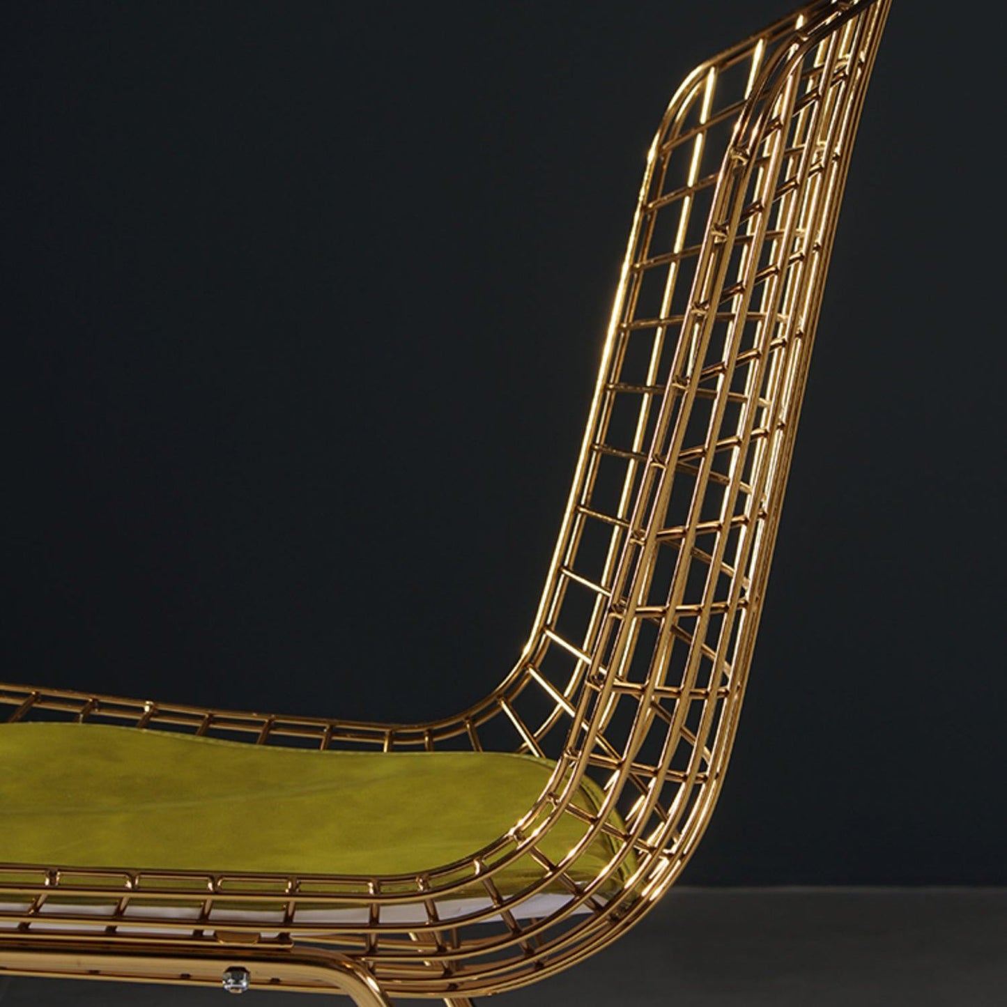 Glam Metal Dining Side Chair Dining Room Cross Back Armless Upholstered Chair Clearhalo ' kitchen&dining_furn' 'Dining Chairs' 'Dining Tables & Seating' 'dining_chair' 'furn' 'furn_dining_chair' 'Furniture' 'furniture_dining_chair' 'Kitchen & Dining Furniture' 'kitchen' 4139651