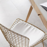 Glam Metal Dining Side Chair Dining Room Cross Back Armless Upholstered Chair Clearhalo ' kitchen&dining_furn' 'Dining Chairs' 'Dining Tables & Seating' 'dining_chair' 'furn' 'furn_dining_chair' 'Furniture' 'furniture_dining_chair' 'Kitchen & Dining Furniture' 'kitchen' 4139654