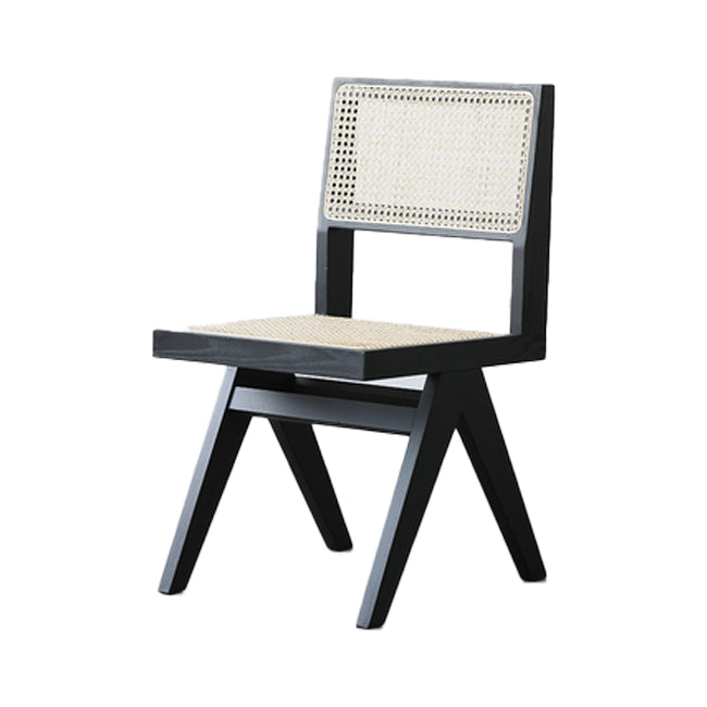 Traditional Style Dining Chairs Kitchen Armless Side Chair with Wooden Legs Black 1 Piece Clearhalo ' kitchen&dining_furn' 'Dining Chairs' 'Dining Tables & Seating' 'dining_chair' 'furn' 'furn_dining_chair' 'Furniture' 'furniture_dining_chair' 'Kitchen & Dining Furniture' 'kitchen' 4139670